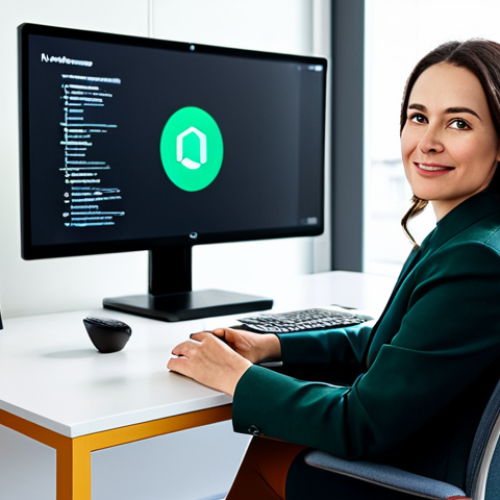Home 21 A professional female psychologist in a modest, contemporary business suit, seated comfortably at a clean desk in a modern, brightly lit office. A large monitor displays a video call, subtly indicating teletherapy, while a bookshelf filled with professional texts and a lush green plant provide a warm, inviting atmosphere. The overall scene conveys a blend of traditional expertise and digital adaptability. Professional photography, soft lighting, natural pose, perfect anatomy, correct proportions, well-formed hands, proper finger count, natural body proportions, high quality, safe for work, appropriate content, fully clothed, professional dress, family-friendly.