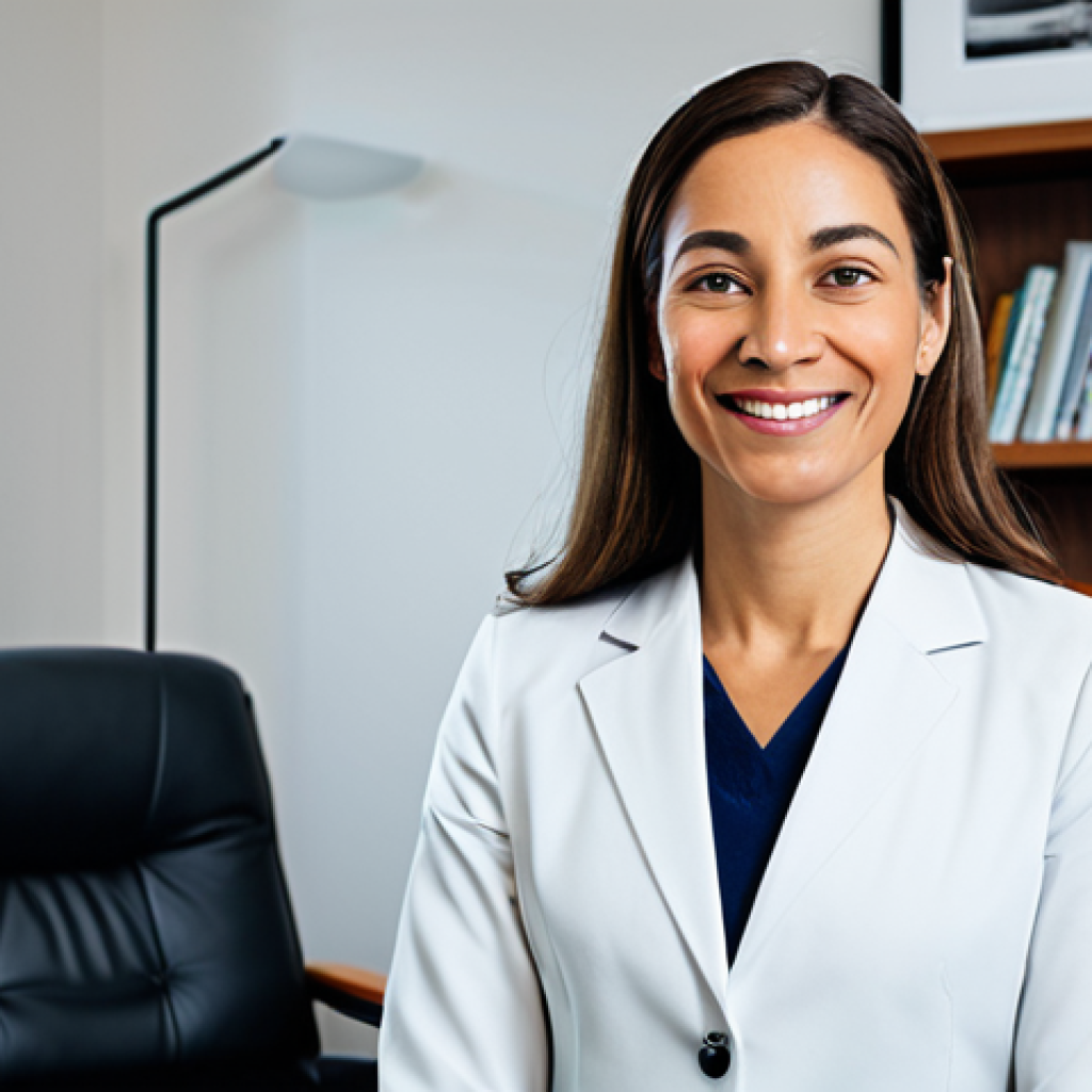 **
"A certified psychological counselor, professional attire, in a well-lit private practice office, bookshelf and comfortable chair in background, fully clothed, appropriate content, safe for work, perfect anatomy, natural proportions, professional demeanor, friendly expression, promoting mental wellness, modest, family-friendly."
**