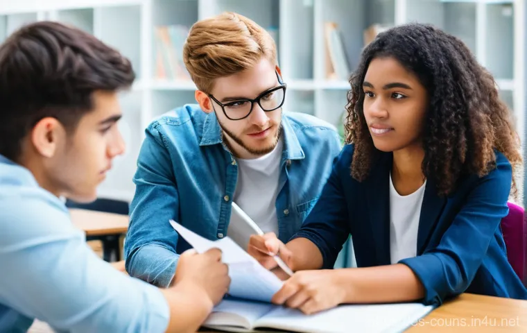 상담심리사 학력 요건과 권장 학과 - **Prompt:** "A diverse group of university psychology students, both male and female, aged 18-25, di...