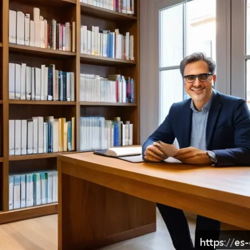 상담심리사 경력과 연차별 수입 - A professional clinical psychologist in a modern private consultation room in Madrid, Spain, wearing...